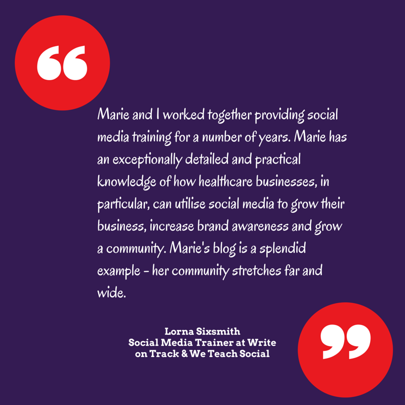 Marie and I worked together providing